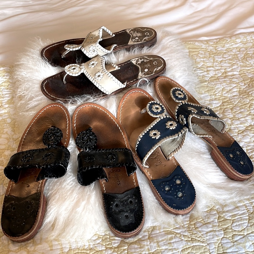 Jack Rogers Classic sandals (3 pairs)